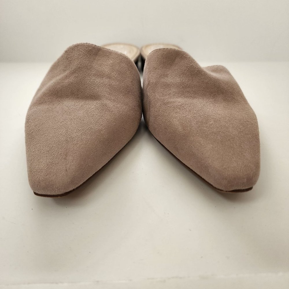 Vince Camuto Womens Suede Mules 8M Tan Slip-On Shoes - Picture 2 of 10